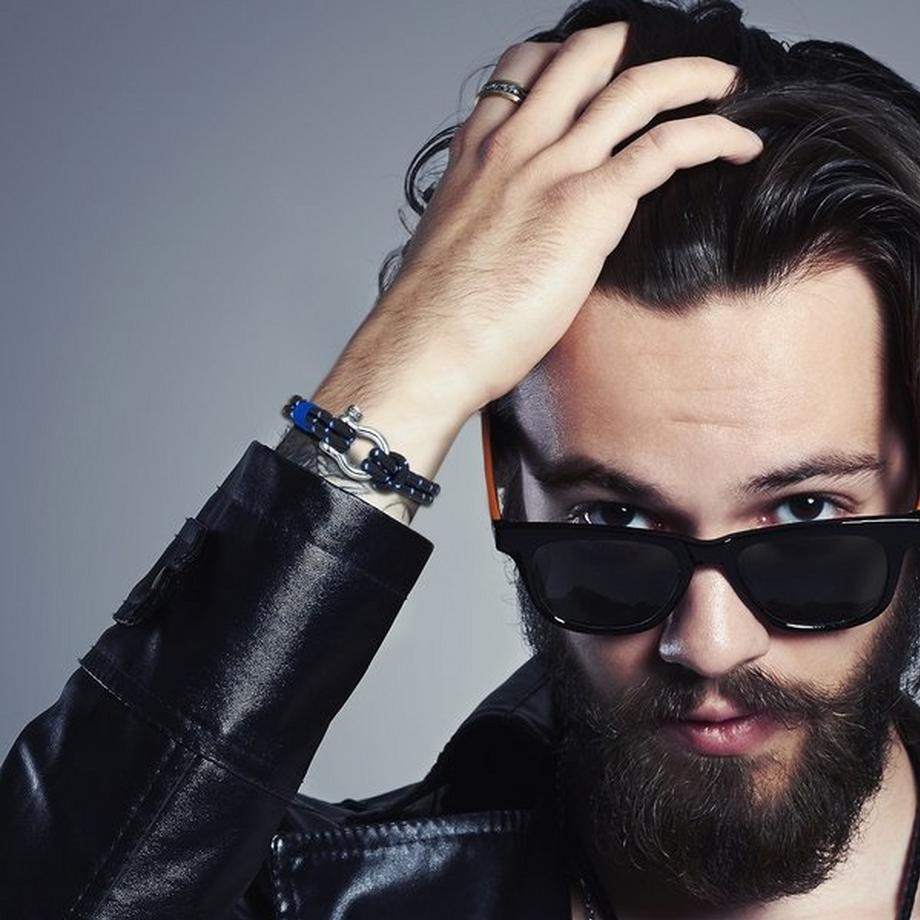 True Rebels  Homme Bracelet en tissu 