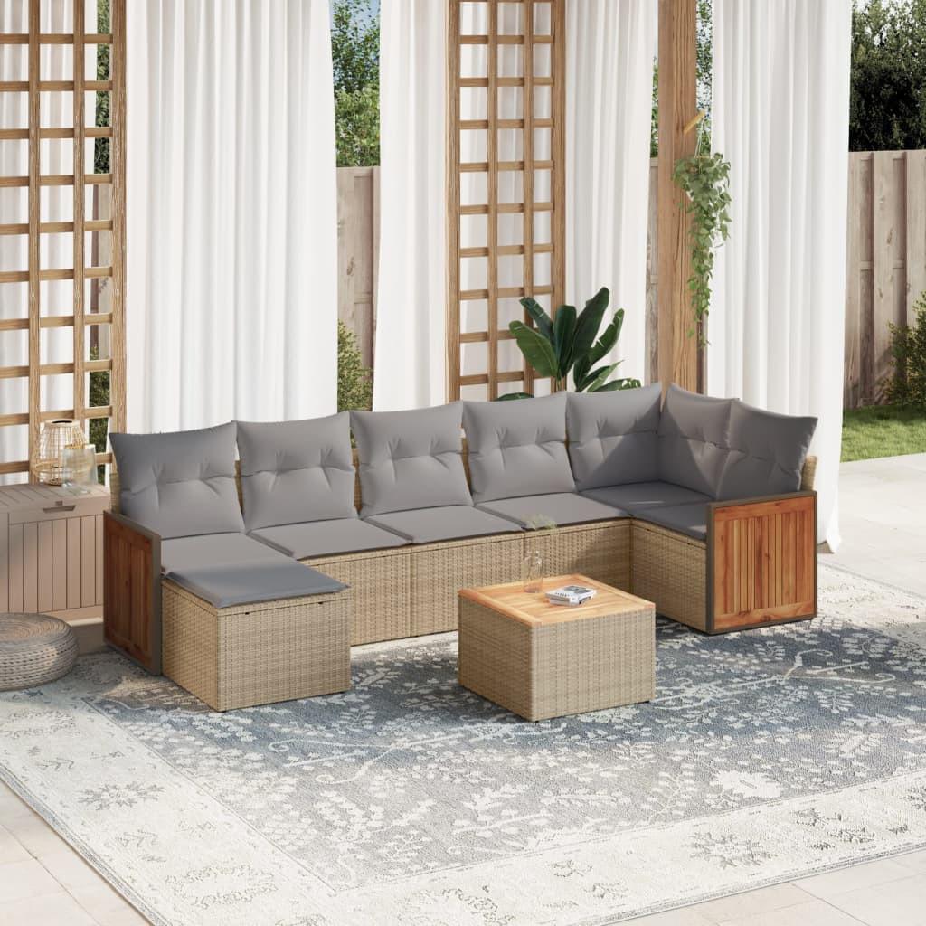 VidaXL set divano da giardino Polirattan  