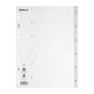 Biella  PP Register, Teilung 1-6 - x 25 