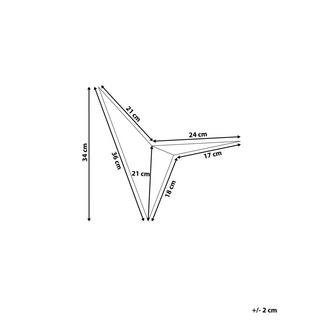 Beliani Wandlampen aus Metall Modern BRIANCE  