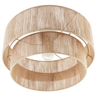 Tectake Plafoniera Lignea Lux in juta in stile boho, 40W  