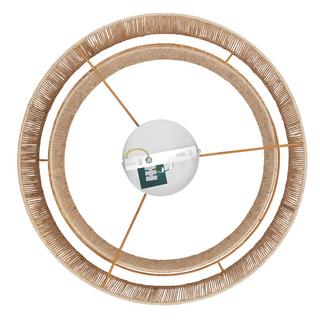 Tectake Plafonnier Lignea Lux en jute de style bohème, 40W  