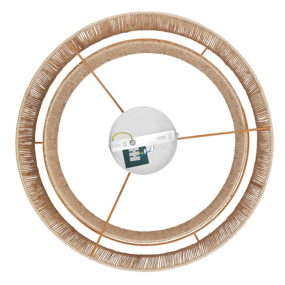 Tectake Plafoniera Lignea Lux in juta Stile boho  