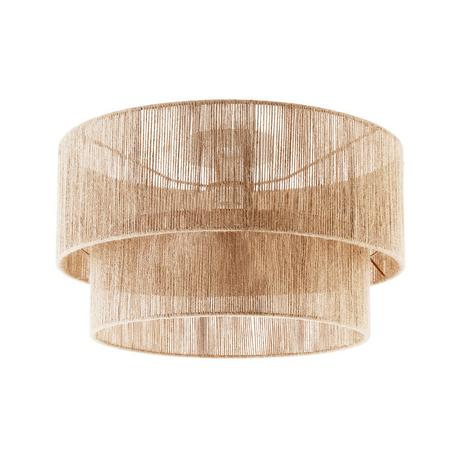 Tectake Plafoniera Lignea Lux in juta in stile boho, 40W  