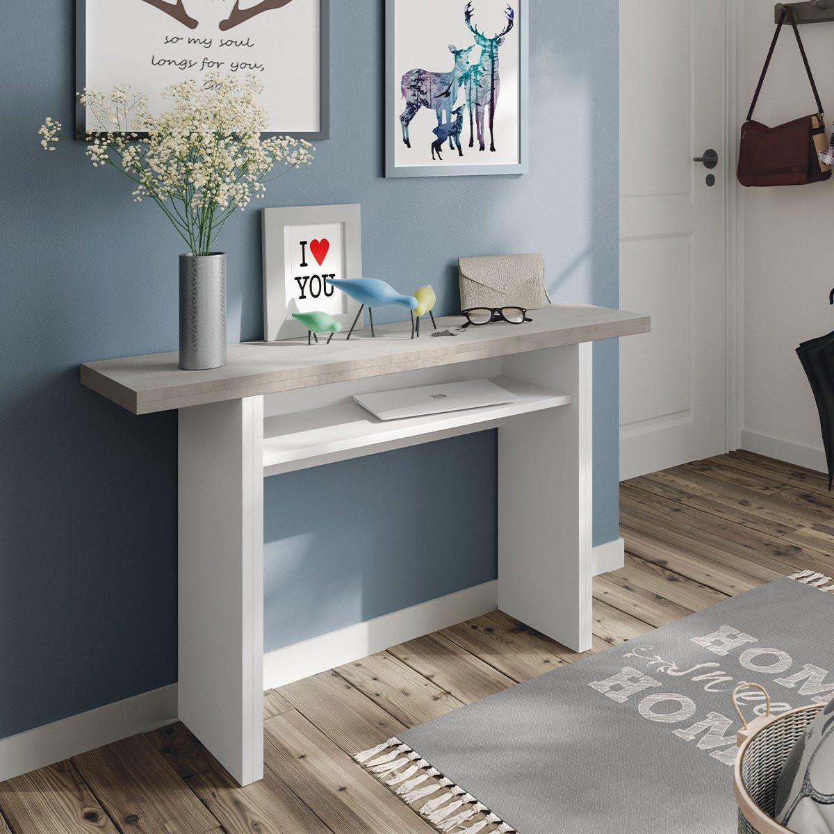 Calicosy Table Extensible Système d’Ouverture en Livre de 35 à 70 cm Tavolo - L120 cm  