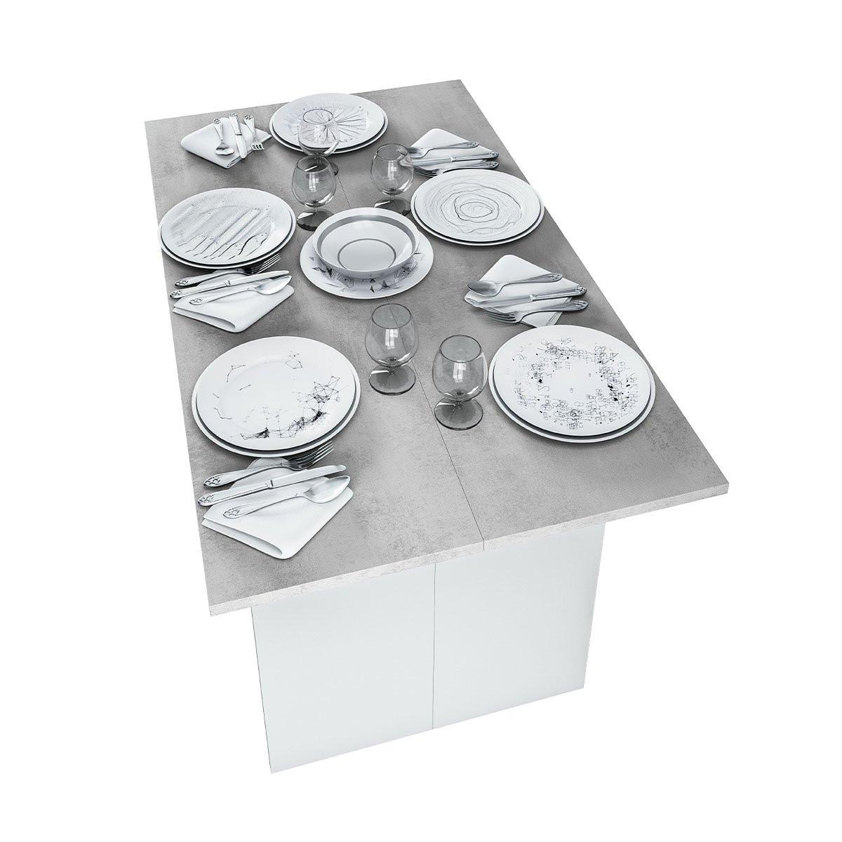 Calicosy Table Extensible Système d’Ouverture en Livre de 35 à 70 cm Tavolo - L120 cm  