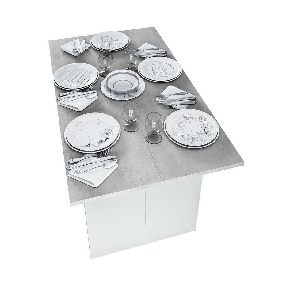 Calicosy Ausziehbarer Tisch Buchöffnungssystem von 35 bis 70 cm Tavolo - L120 cm  