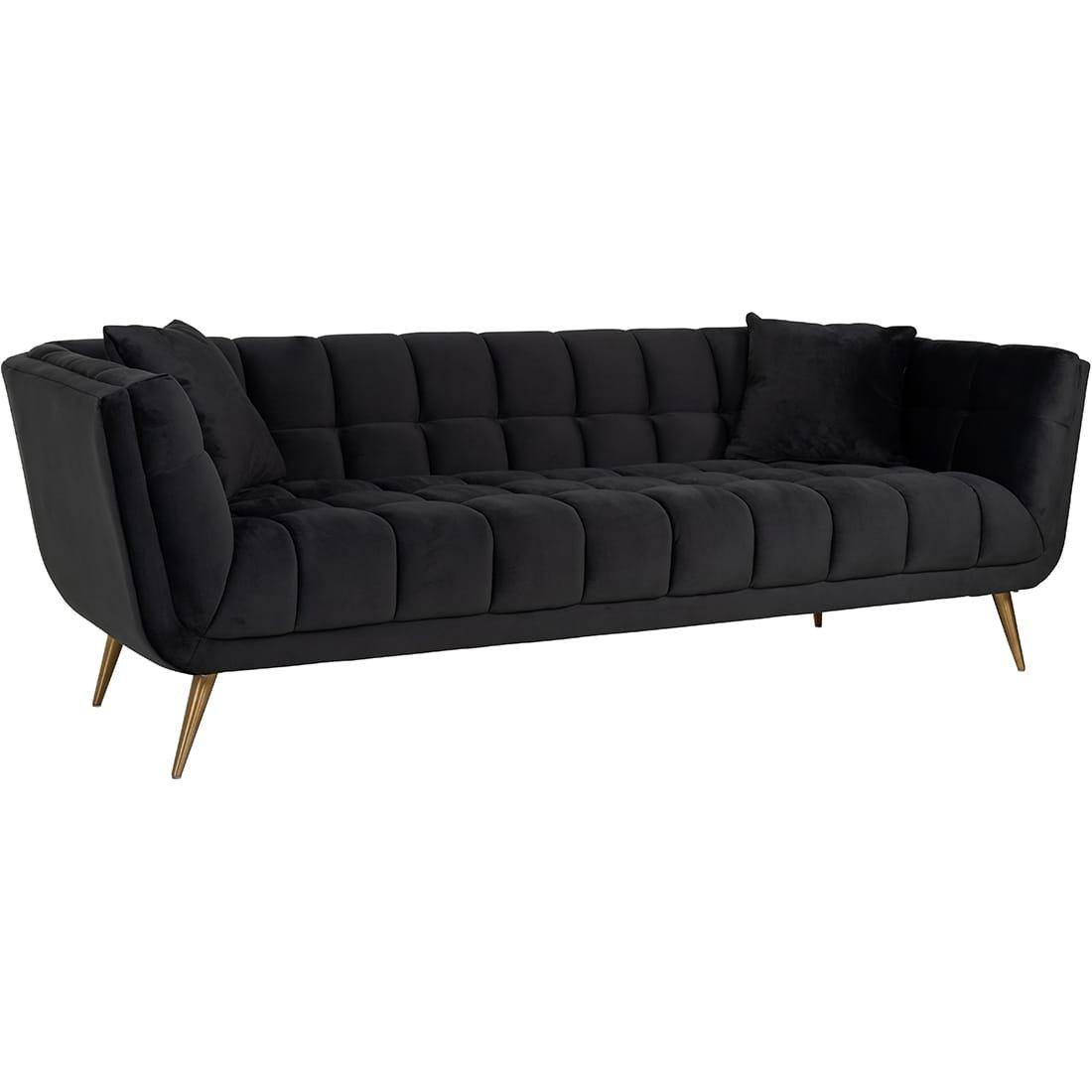 Image of Sofa Huxley anthrazit gold gebürstet 230 Sofa Huxley anthrazit gold gebürstet 230