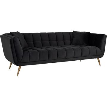 Sofa Huxley anthrazit gold gebürstet 230