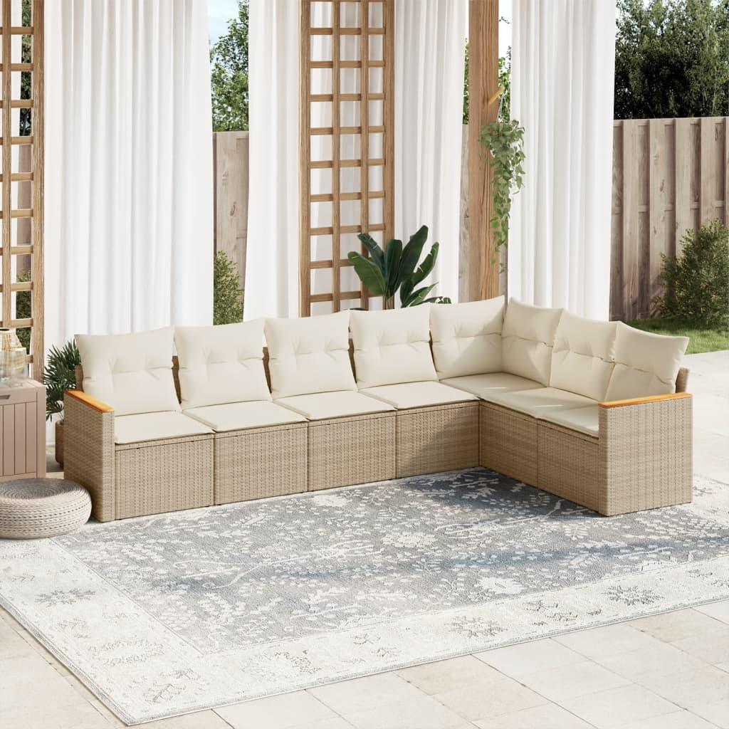 VidaXL set divano da giardino Polirattan  