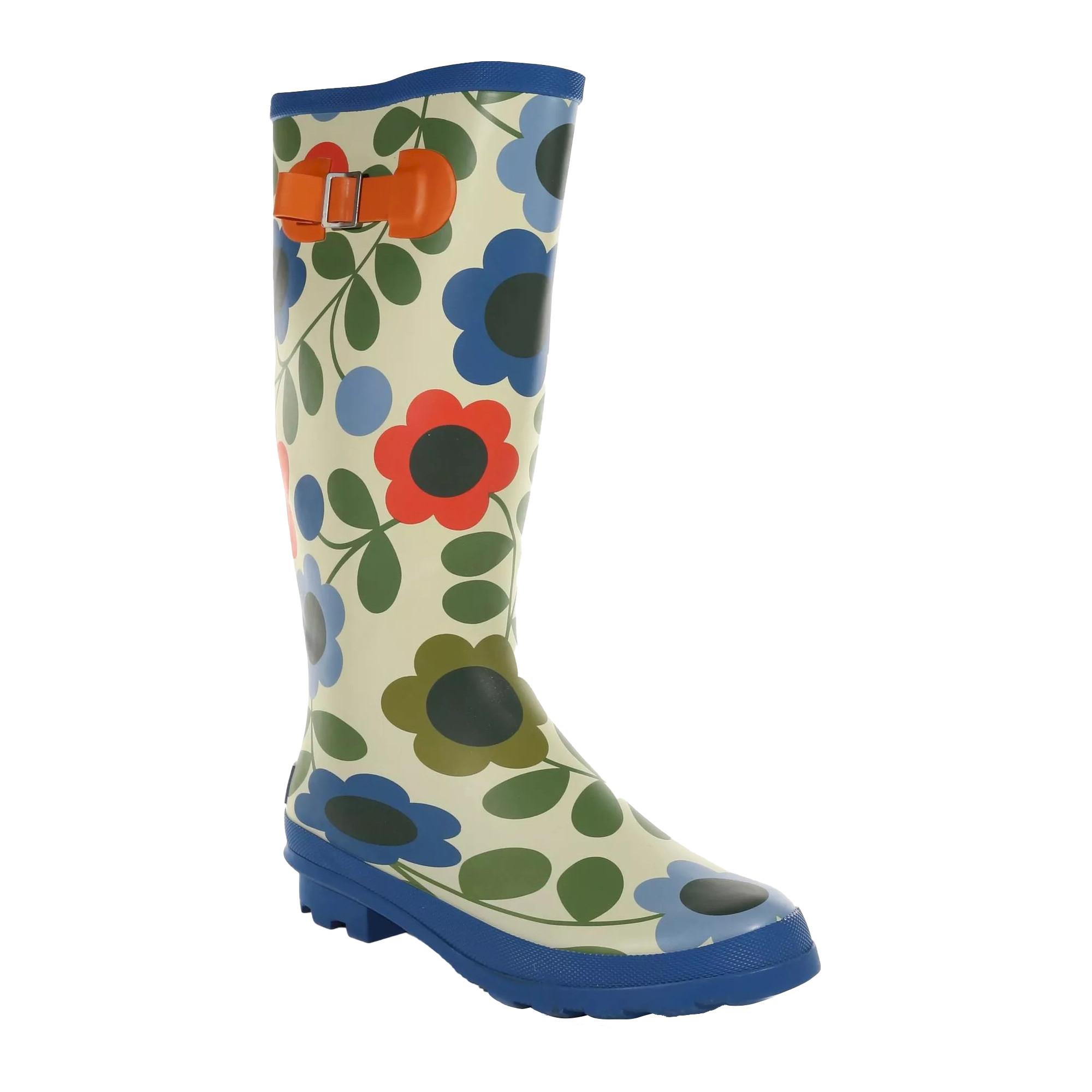Image of Gummistiefel Orla Kiely, Wiese Floral Damen Blau 36