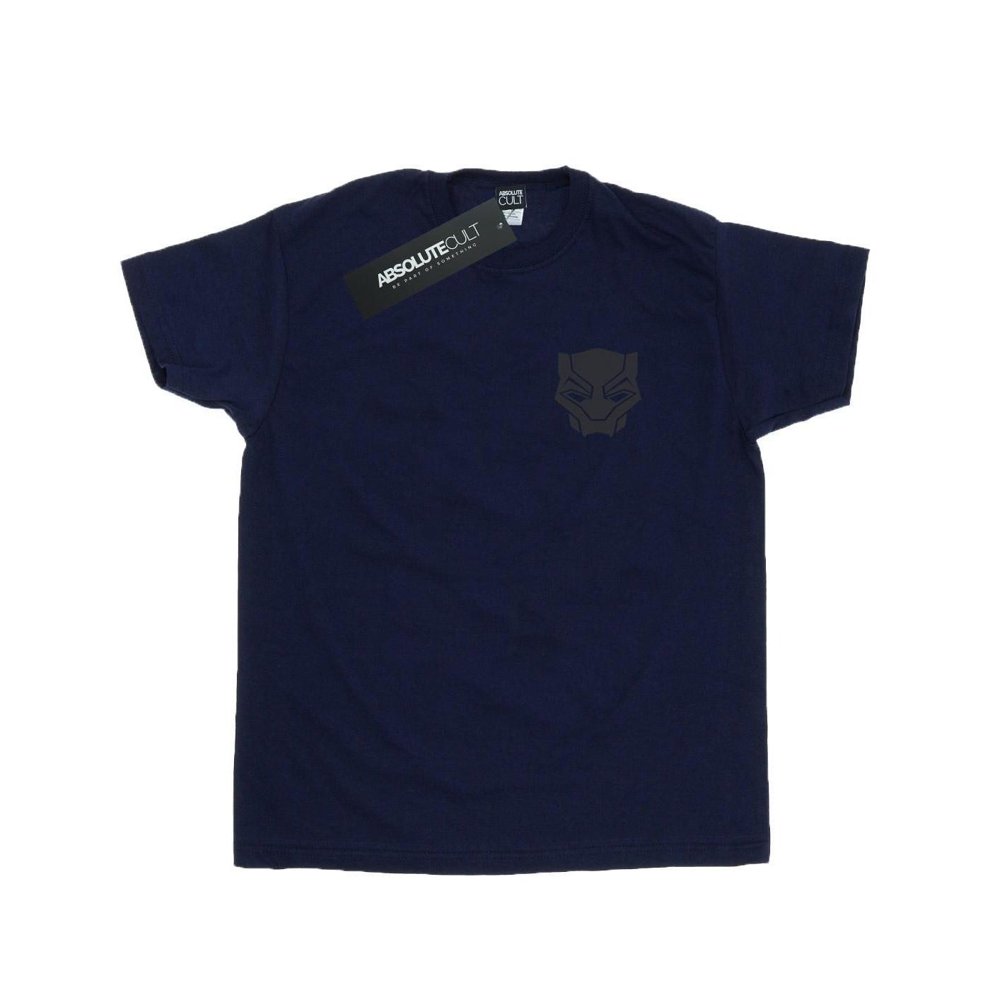 Image of Black Panther Black On Black Chest Print Tshirt Herren Marine S