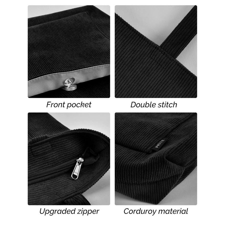 Only-bags.store Cord Tasche Umhängetasche mit Reißverschluss Gross Shopper Tasche Handtasche  