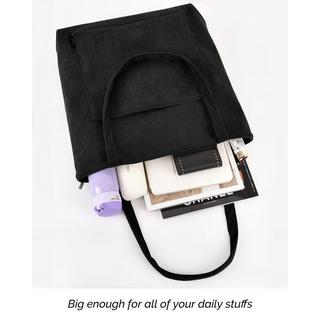 Only-bags.store  cord Tasche Umhängetasche mit Reißverschluss, Groß Shopper Tasche Tote Bag Handtasche 