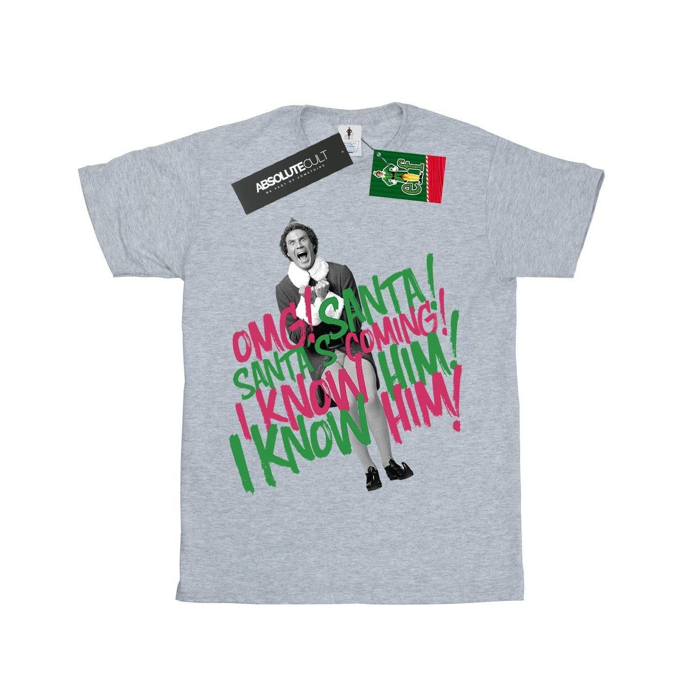 Image of Santa's Coming Tshirt Mädchen Grau 116