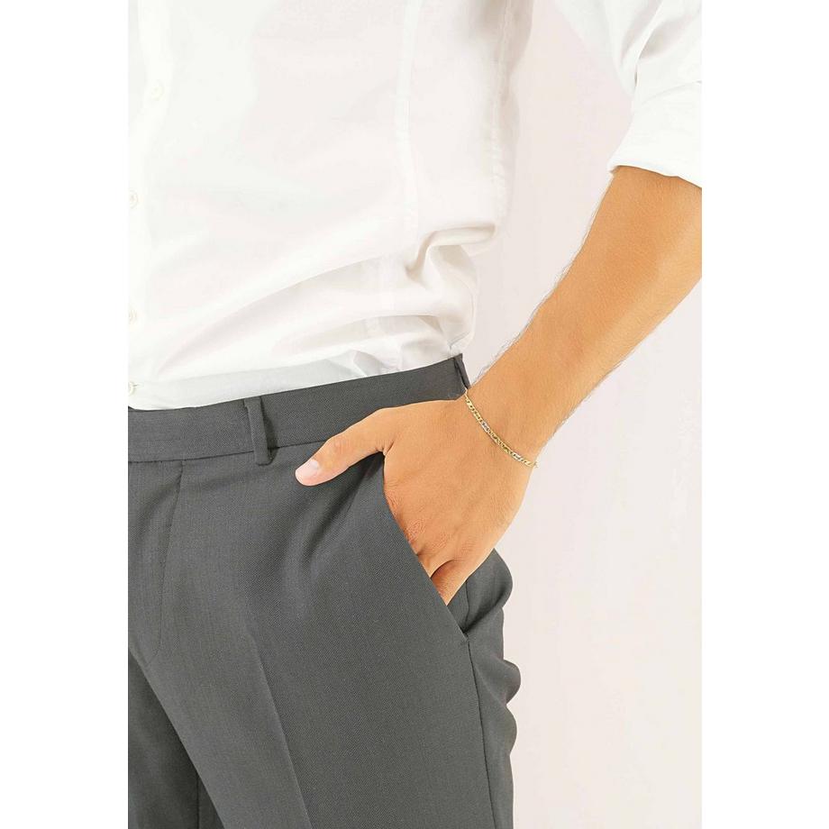 MUAU Schmuck  Bracelet 8er Collier bicolore or jaune/blanc 750, 3.2mm, 19cm 