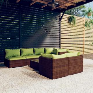 VidaXL set salotto da giardino Polirattan  