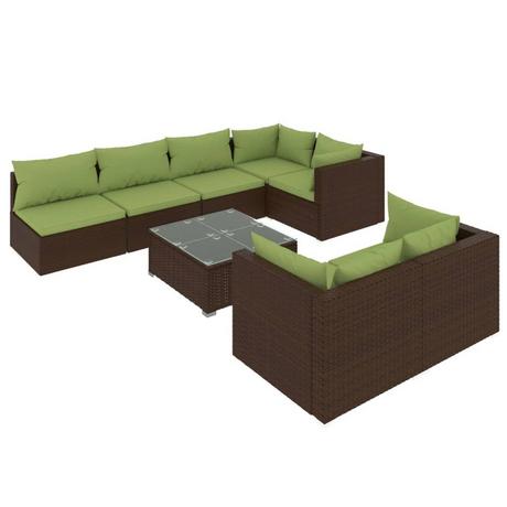 VidaXL set salotto da giardino Polirattan  