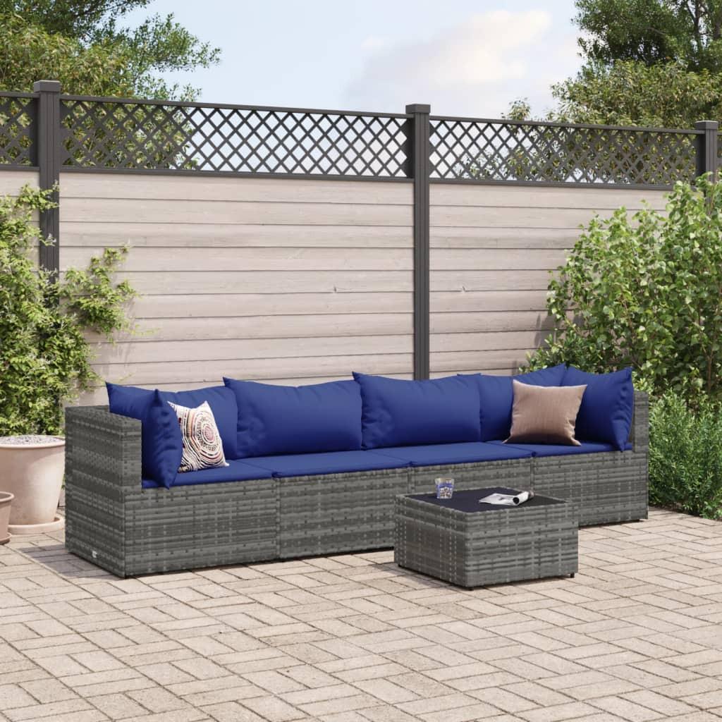 VidaXL set salotto da giardino Polirattan  