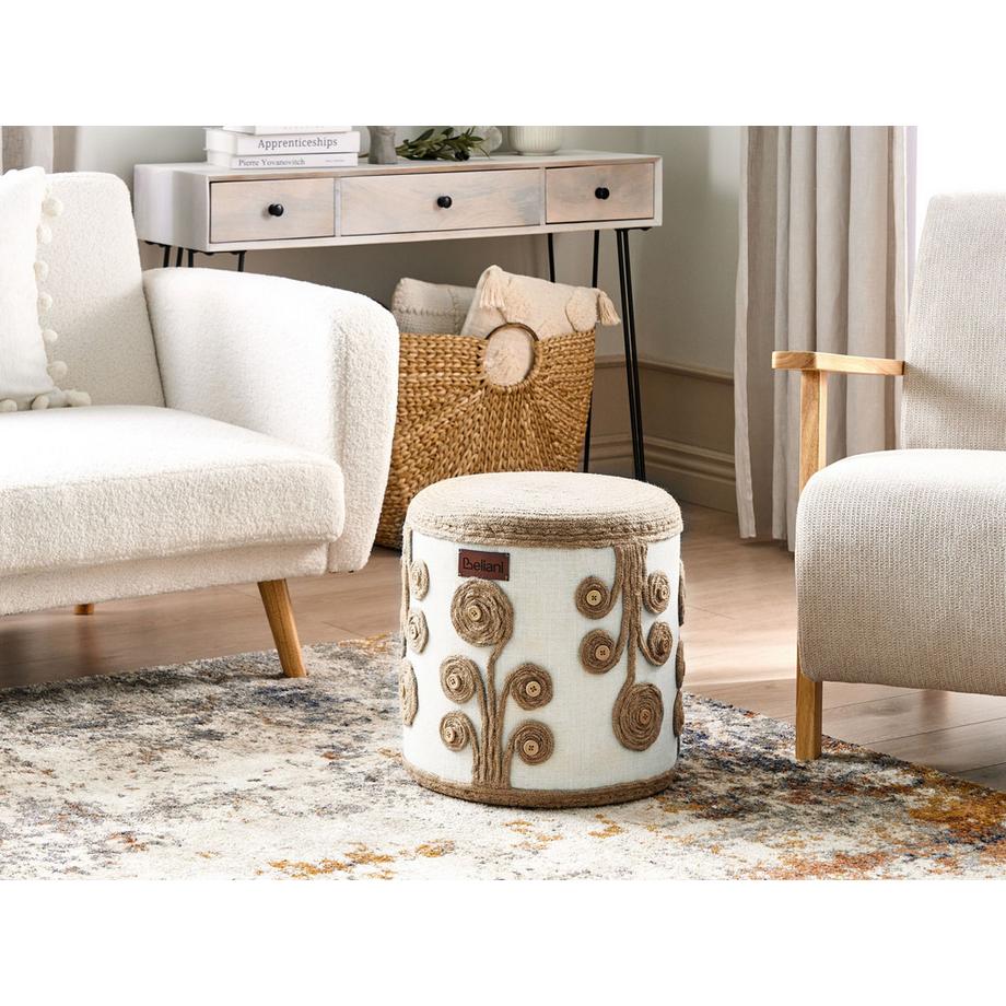 Beliani Pouf aus Jute  DIMAN  