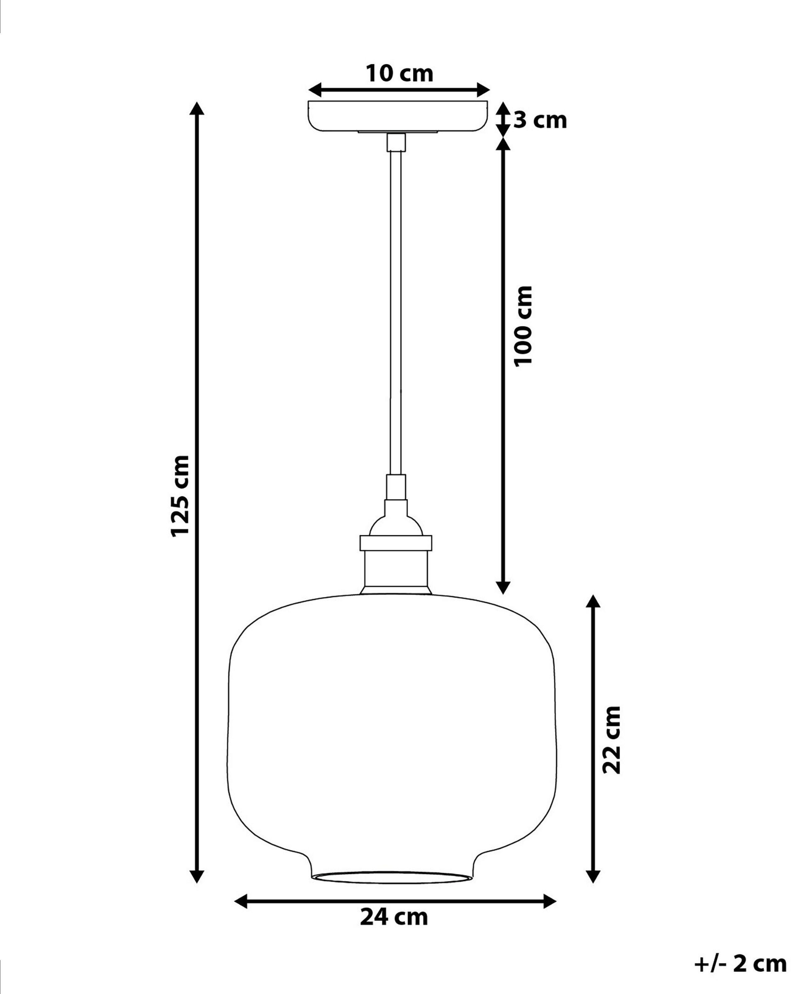 Beliani Lampe suspension en Verre Moderne LANATA  