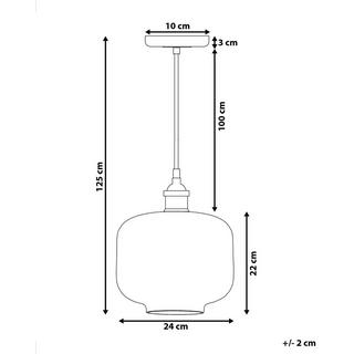 Beliani Lampe suspension en Verre Moderne LANATA  