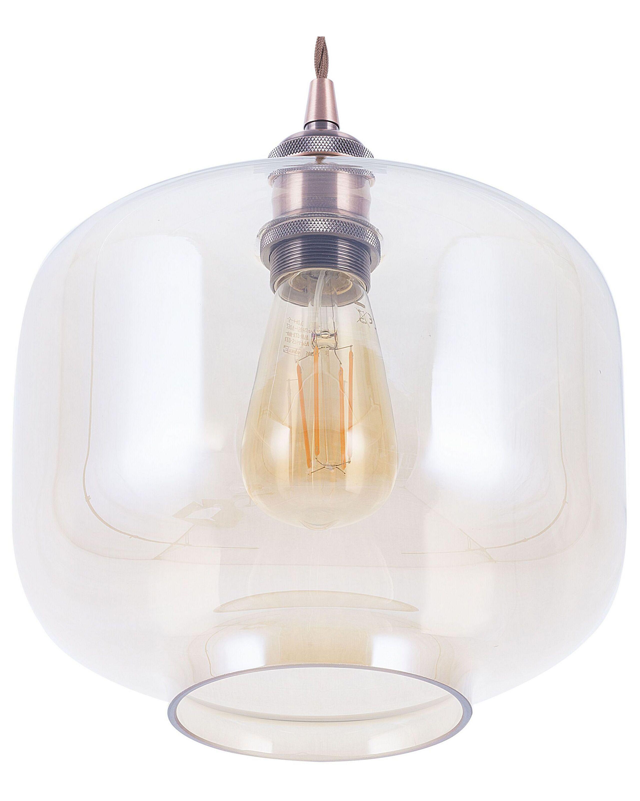 Beliani Lampe suspension en Verre Moderne LANATA  