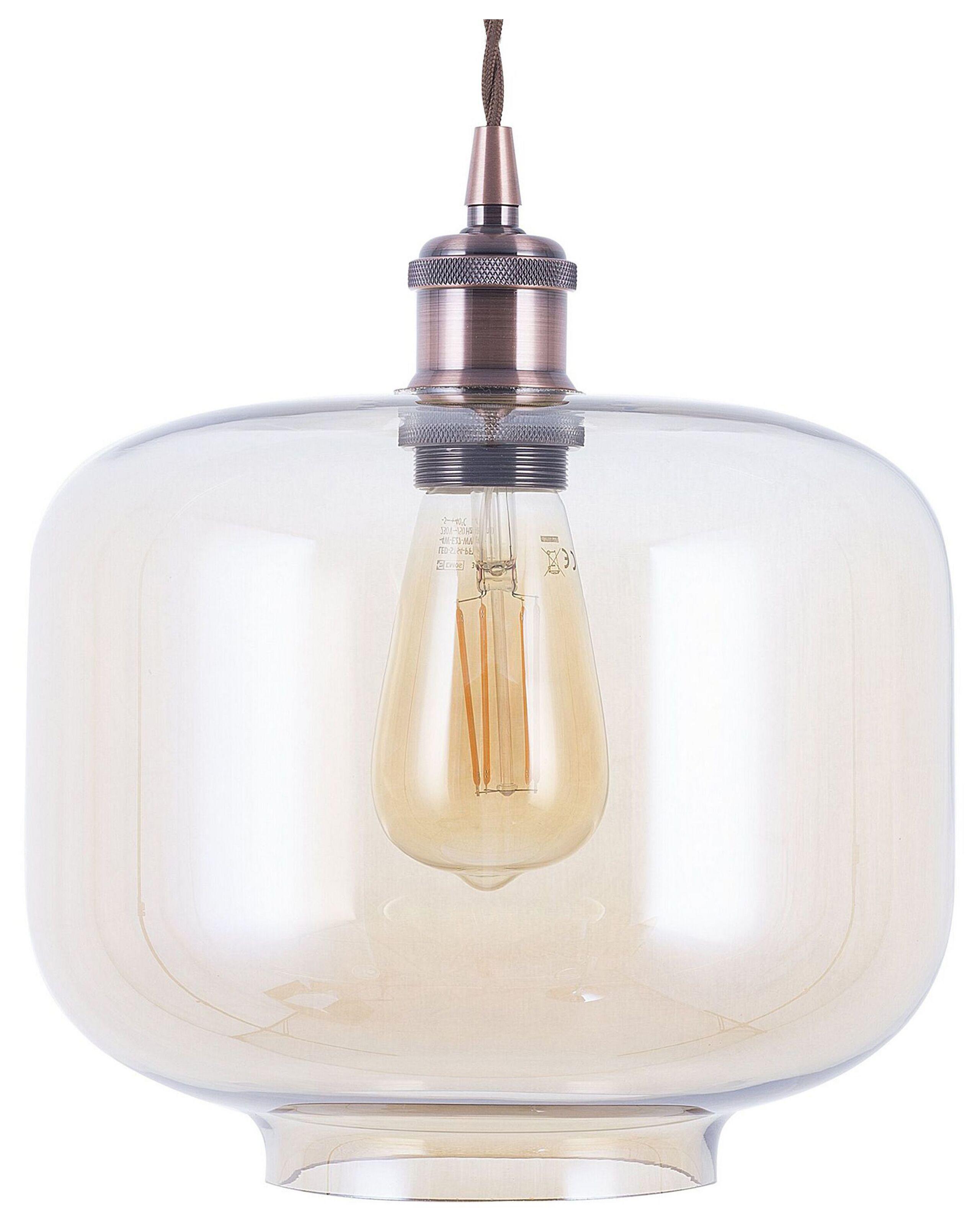 Beliani Lampe suspension en Verre Moderne LANATA  