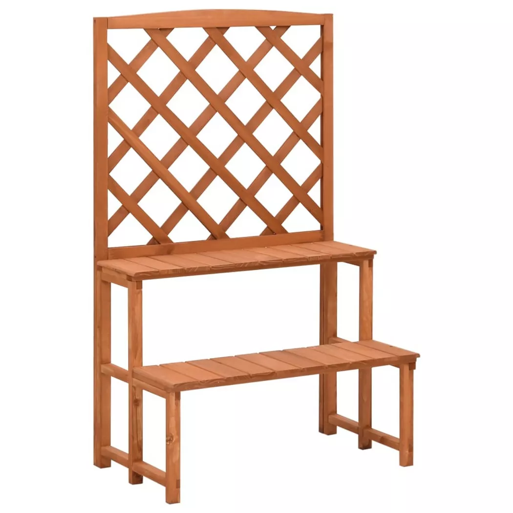VidaXL - Support de plantes bois, One Size, Marron
