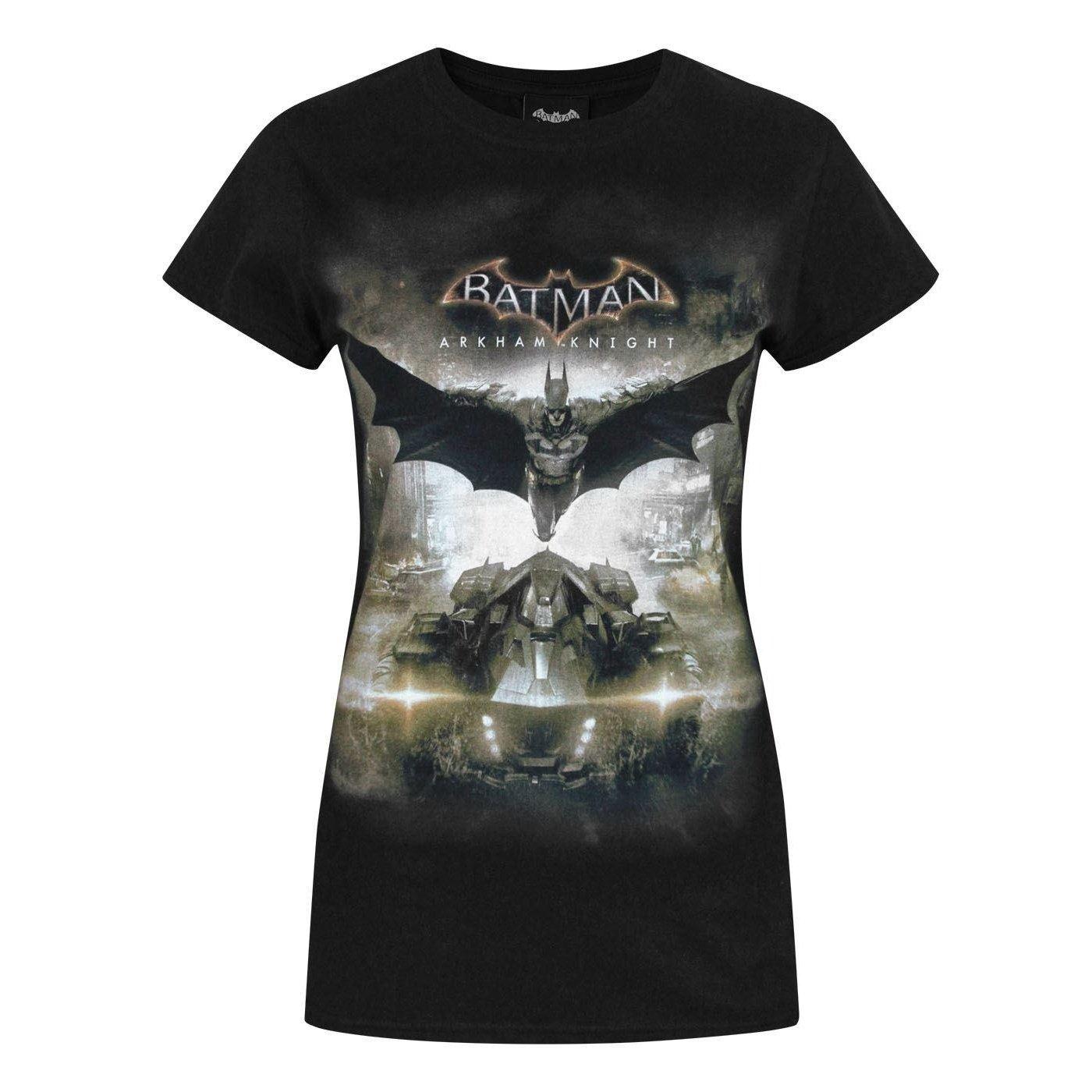 Image of Arkham Knight Batmobile Tshirt Damen Schwarz M