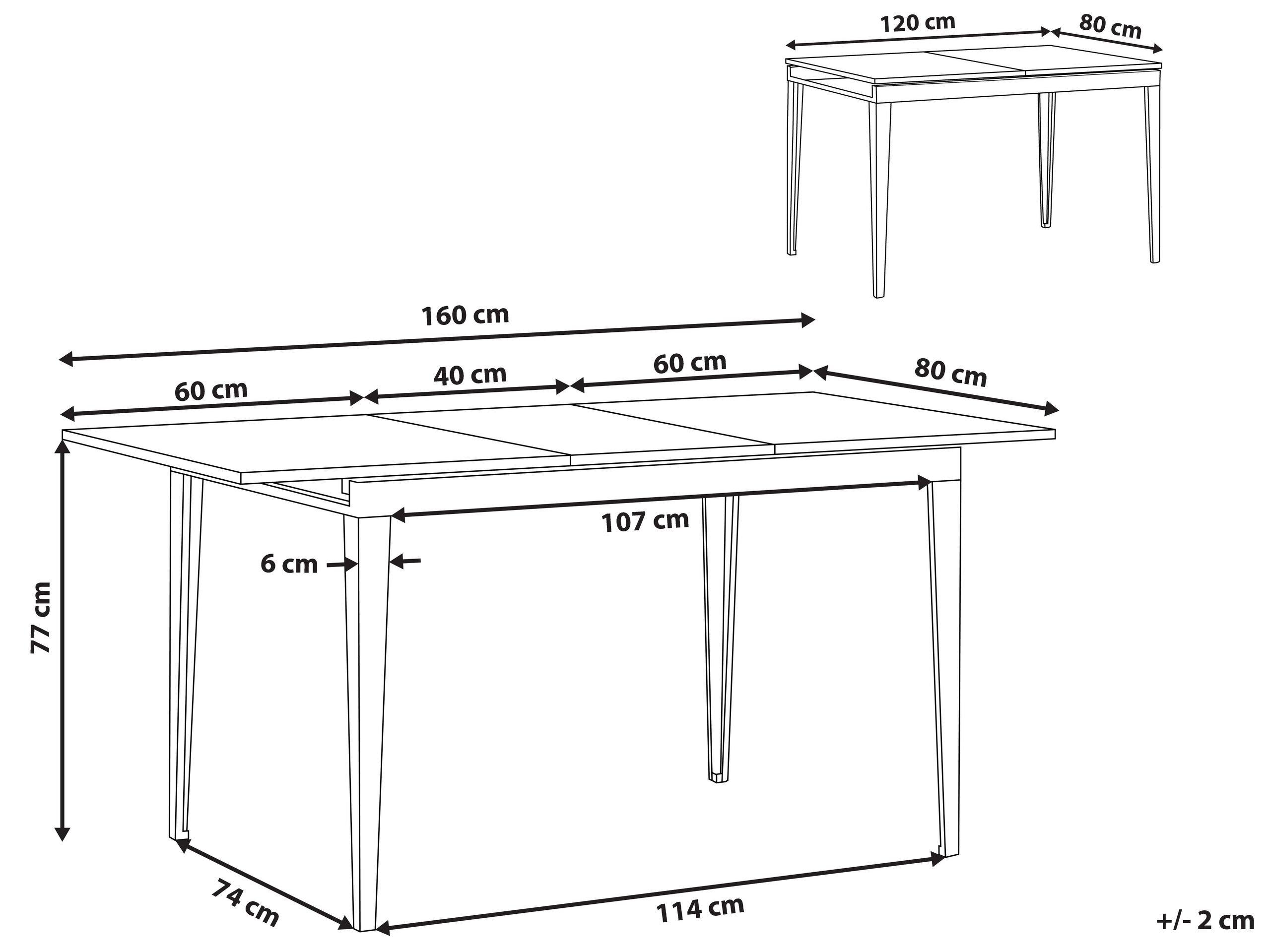 Beliani Table de repas en MDF Moderne NORLEY  