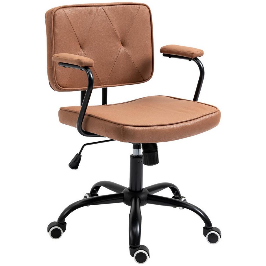 Bürostuhl Schreibtischstuhl Mit Rollen Höhenverstellbar Mit Wippfunktion 360°-Drehung Neigbar Schaumstoff Barun 61 X 58 X 82-91 Cm