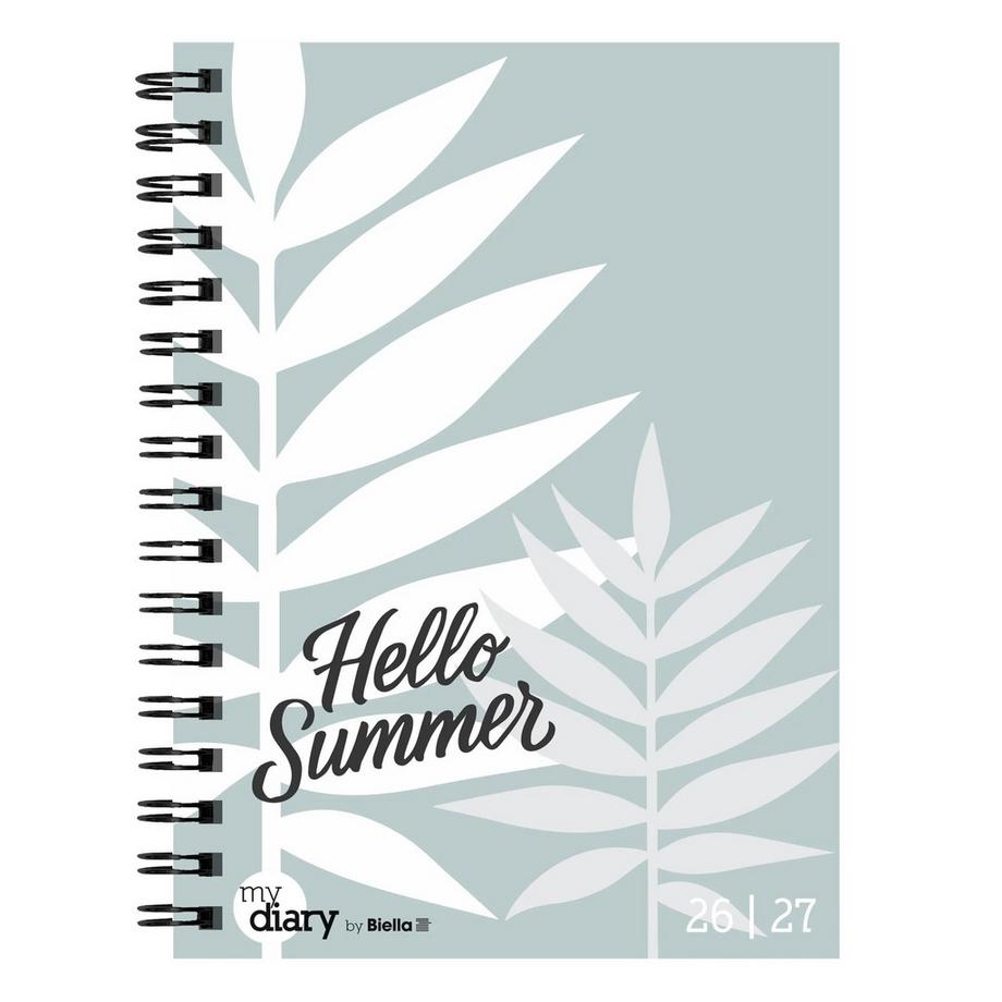 Biella Agenda scolaire mydiary Wire-O 3½ jours par page, Summer  