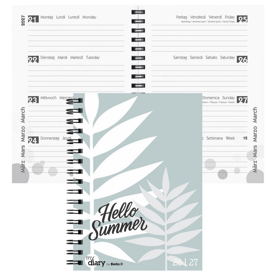 Agenda scolaire mydiary Wire-O 3½ jours par page, Summer