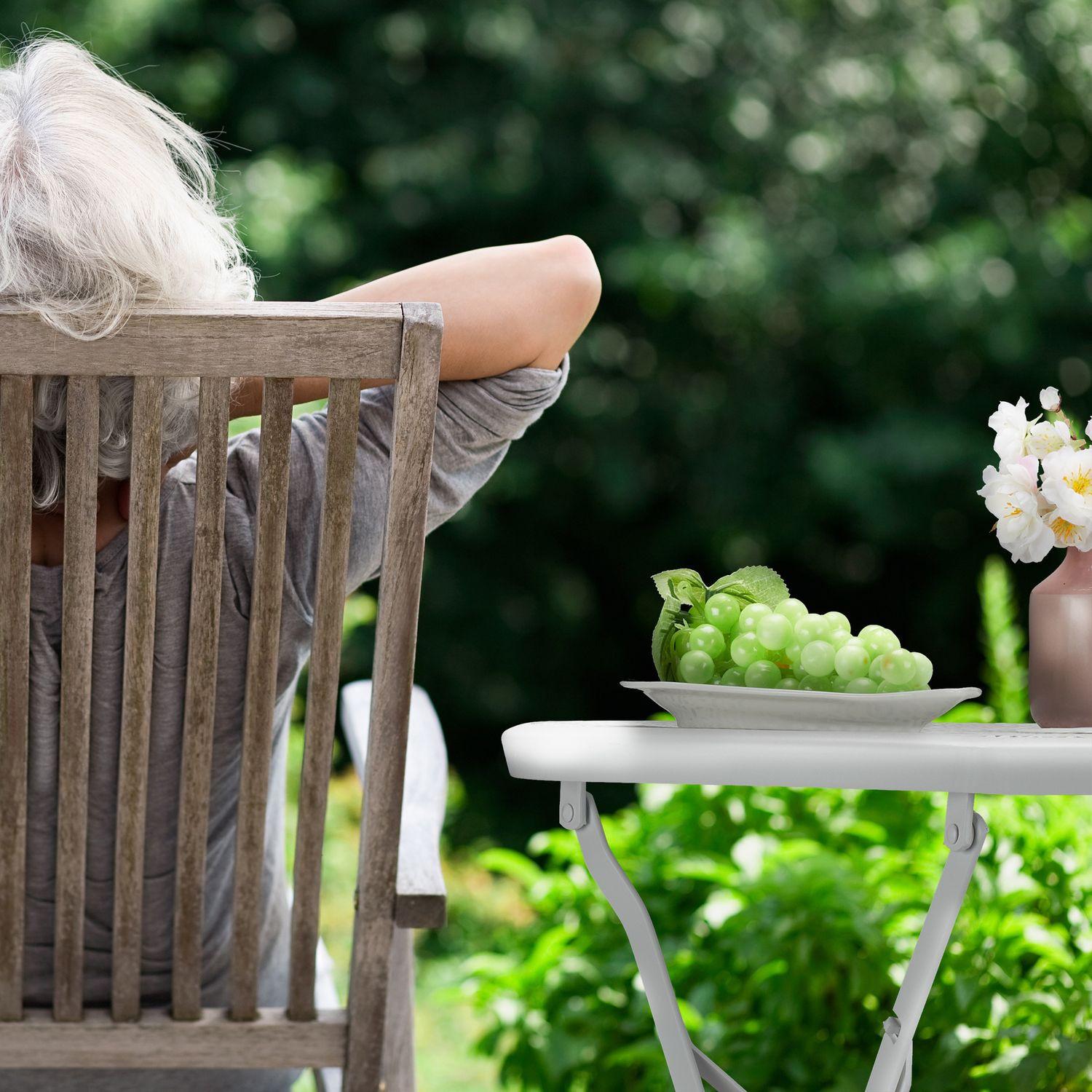 B2X Table de balcon pliante en métal  