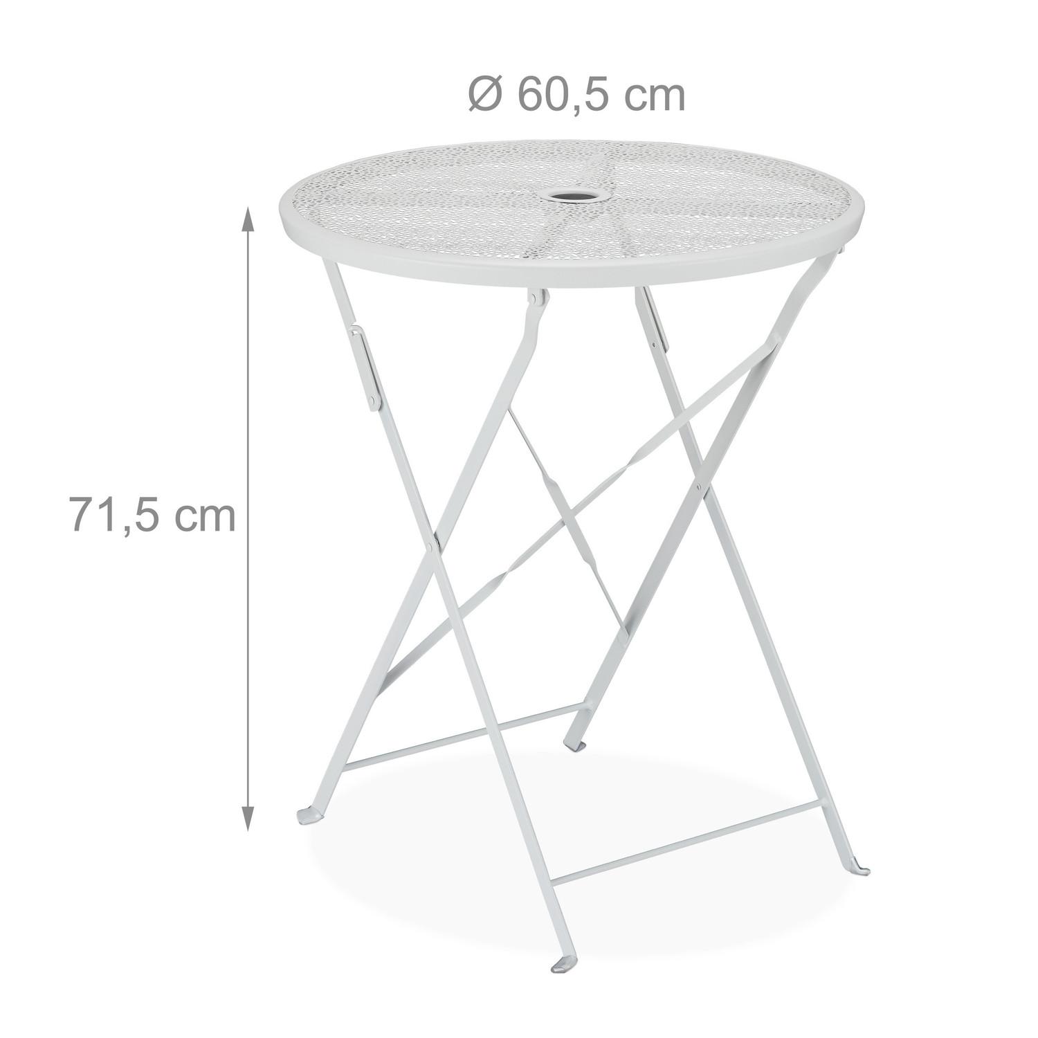 B2X Table de balcon pliante en métal  
