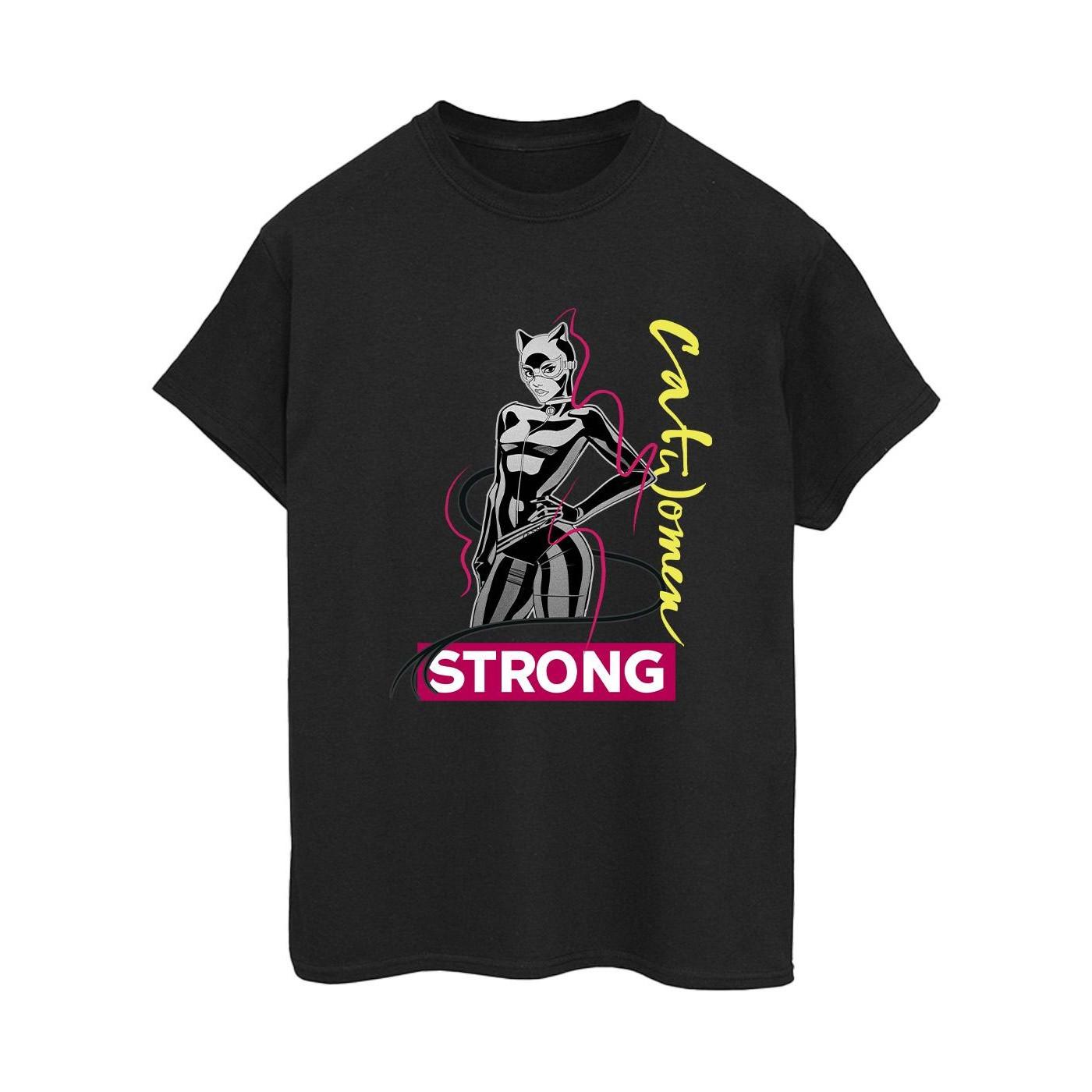 Image of Batman Catwoman Strong Tshirt Damen Schwarz 3XL