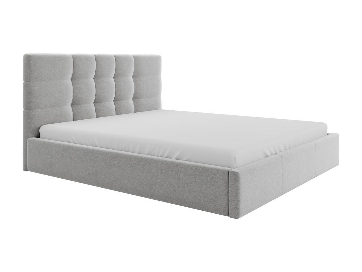 PASCAL MORABITO Lit coffre 140 x 190 cm - Tissu - Gris - ELIAVA de Pascal Morabito  