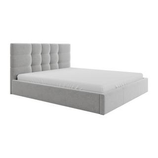 PASCAL MORABITO Lit coffre 140 x 190 cm - Tissu - Gris - ELIAVA de Pascal Morabito  