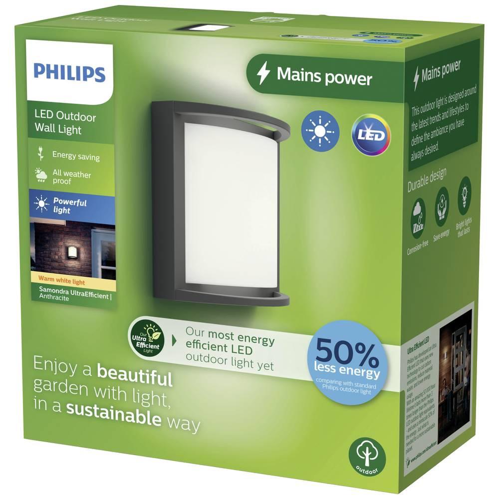 Philips Lighting Samondra  LED-Außenwandleuchte LED 3.8 W Anthrazit  