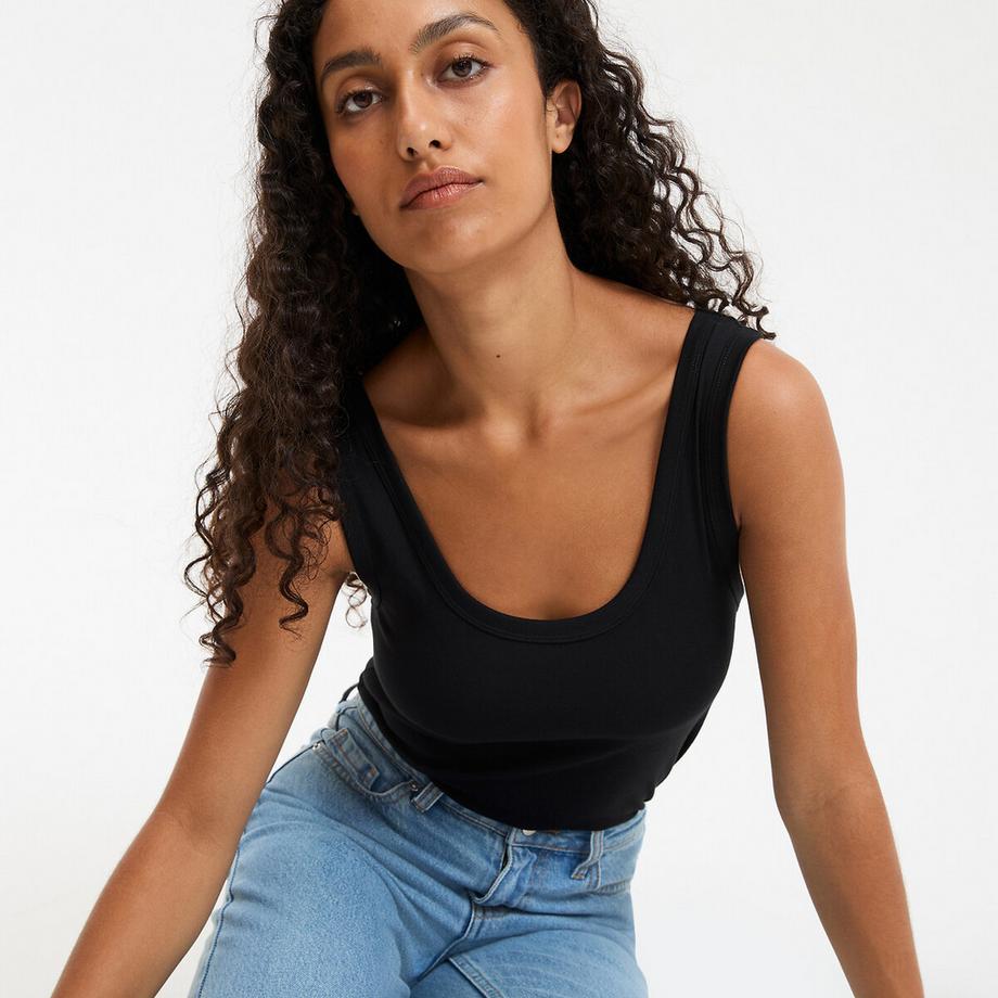 La Redoute Collections Top Rundhals  