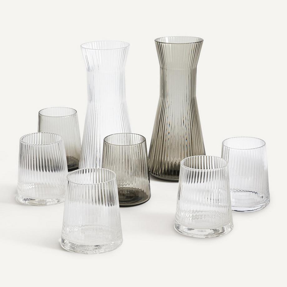 AM.PM Carafe en verre strié  