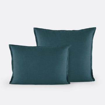 Kissen- und Nackenrollenbezug Linot aus vorgewaschenem Leinen