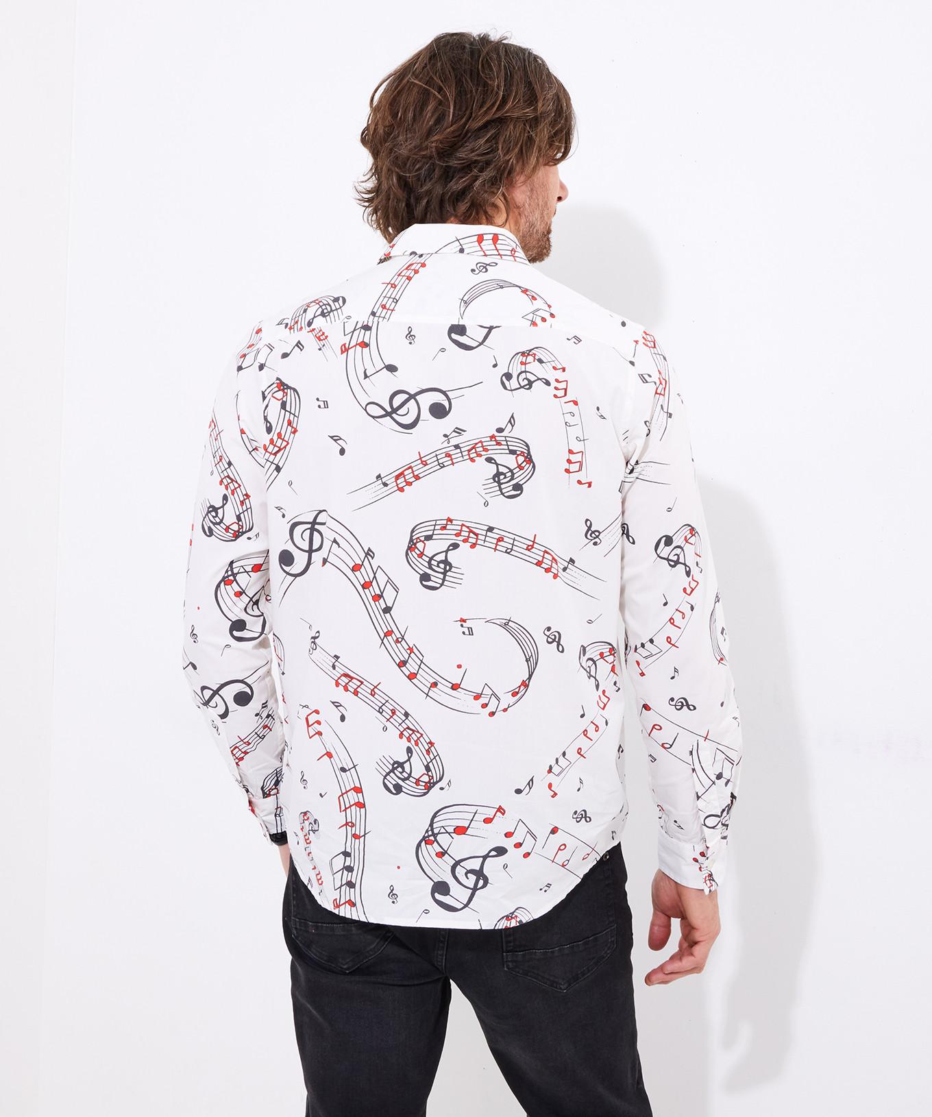 Joe Browns Langarmhemd Musiknoten-Print  