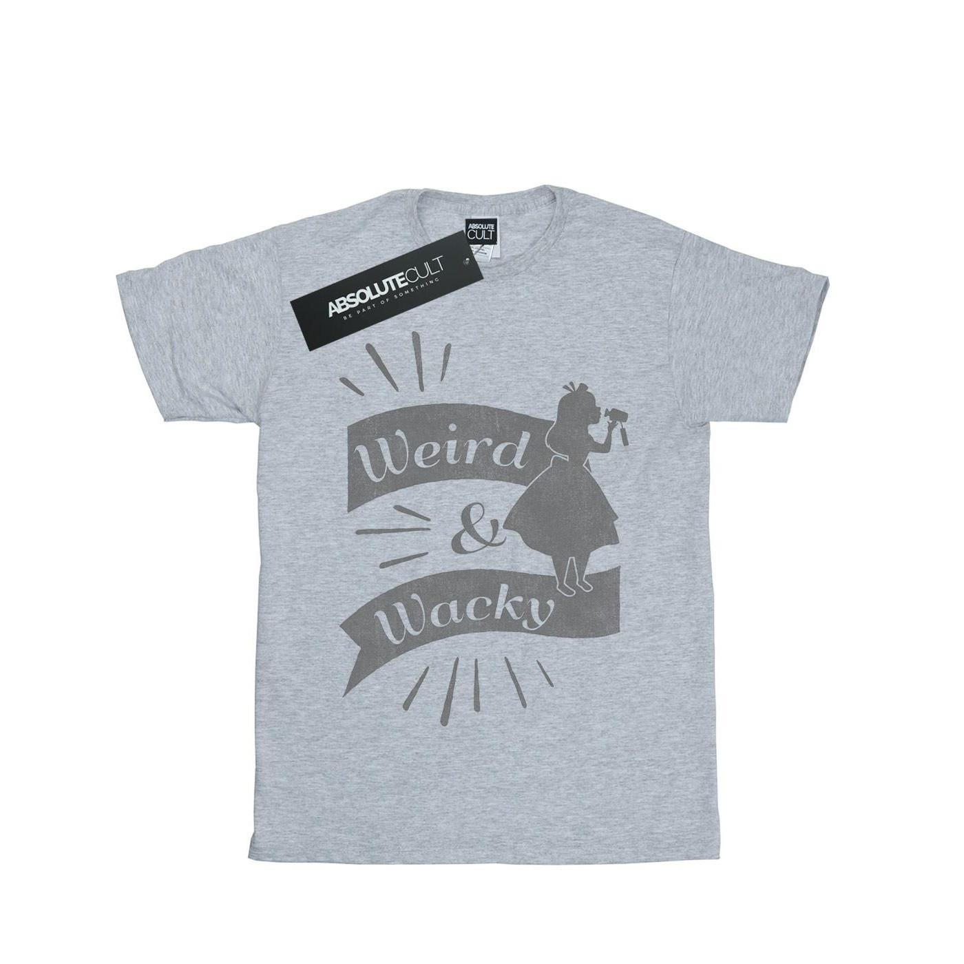 Image of Alice In Wonderland Weird And Wacky Tshirt Herren Grau M