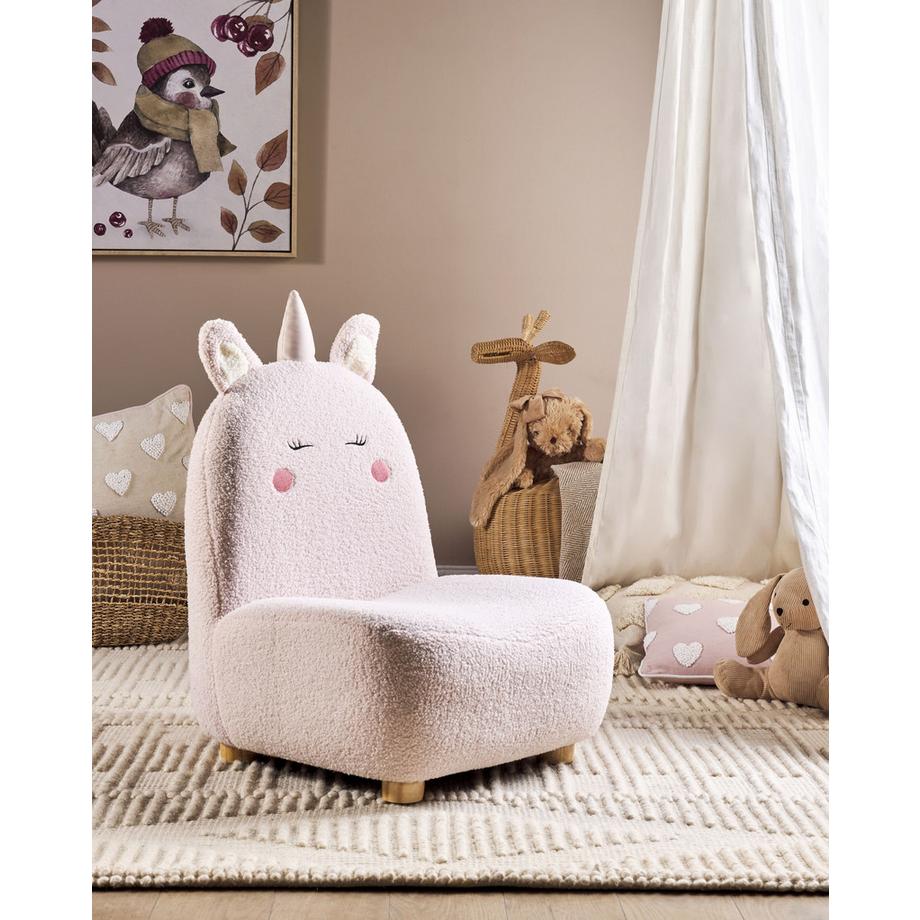 Beliani Kindersessel aus Bouclé Modern LULEA  