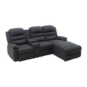 Ecksofa Relaxsofa - Ecke Rechts - Stoff - Anthrazit - MACEDONIA