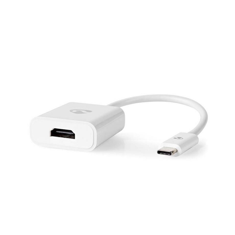 Nedis  USB-C™ Adapter | USB 3.2 Gen 1 | USB-C™ Stecker | HDMI™ Ausgang | 4K@30Hz | 0,20 m | Rund | Vernickelt | PVC | Weiß | Box 