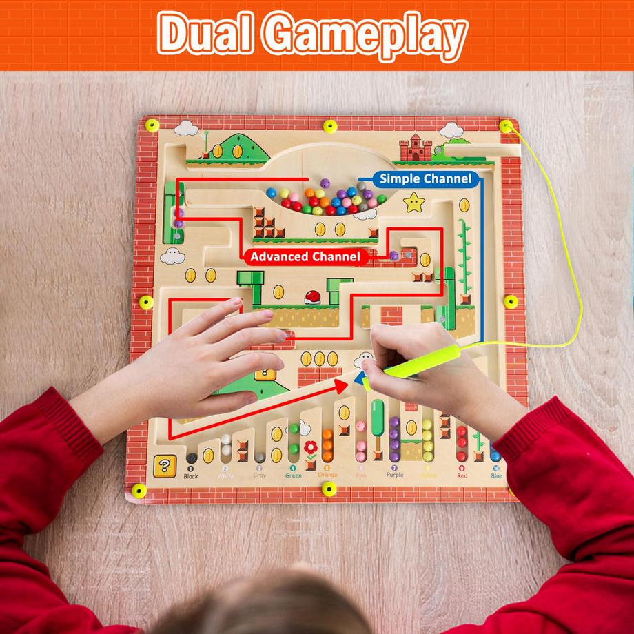 Activity-board  Magnetisches Spiel Labyrinth - Holzspielzeug Motorisches Spielzeug Lernspielzeug 