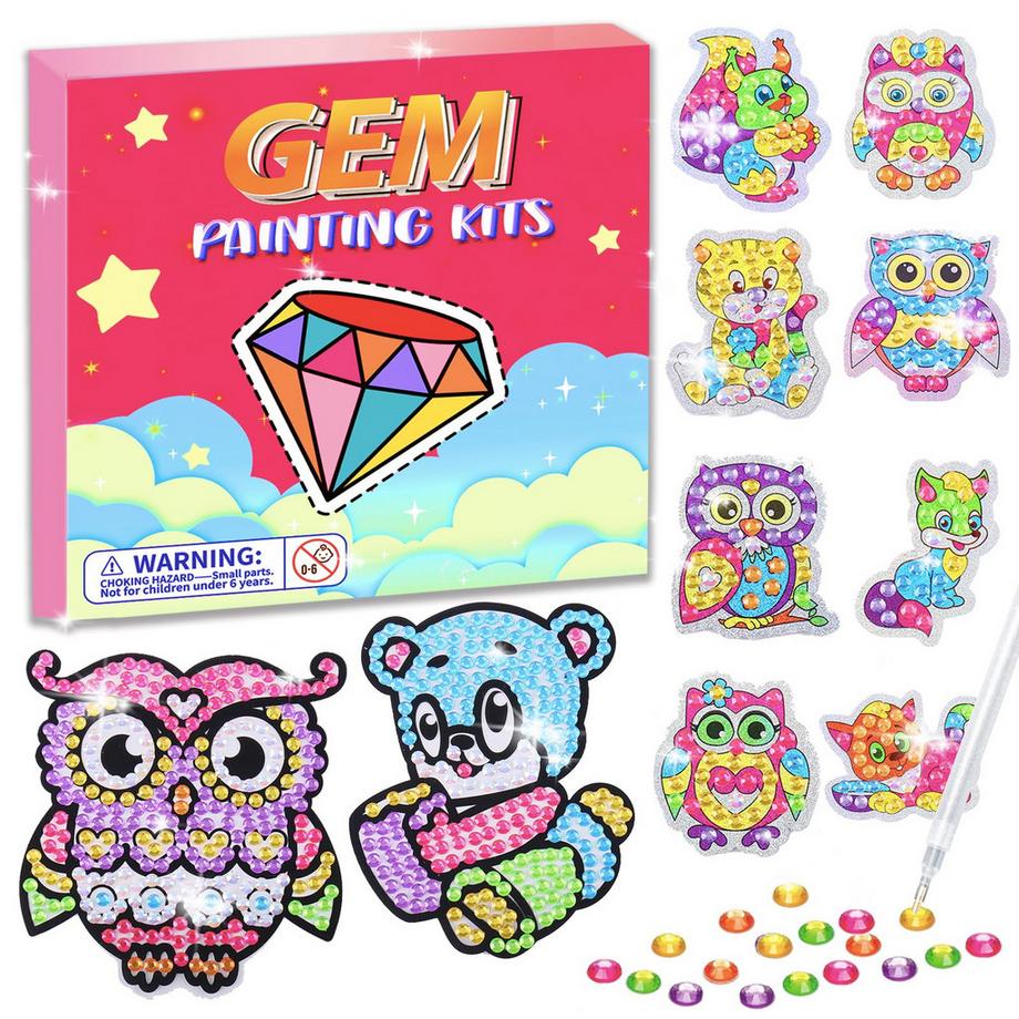 Basteln für Kinder - DIY-Diamantenmalerei - Diamantenmalerei nach Zahlen Kunstsets